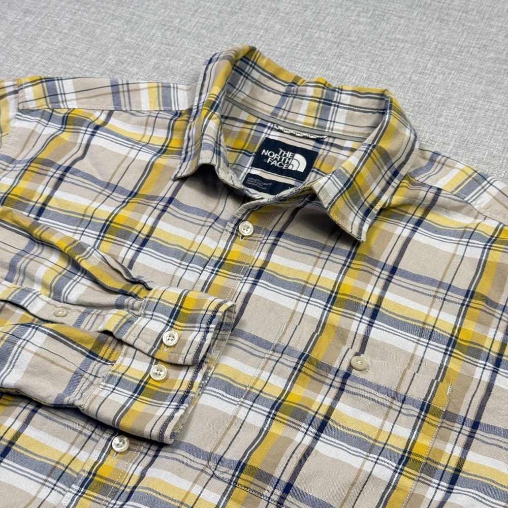 The North Face Flannel Button-Up Shirt Mens XL Multicolor Plaid Cotton Blend